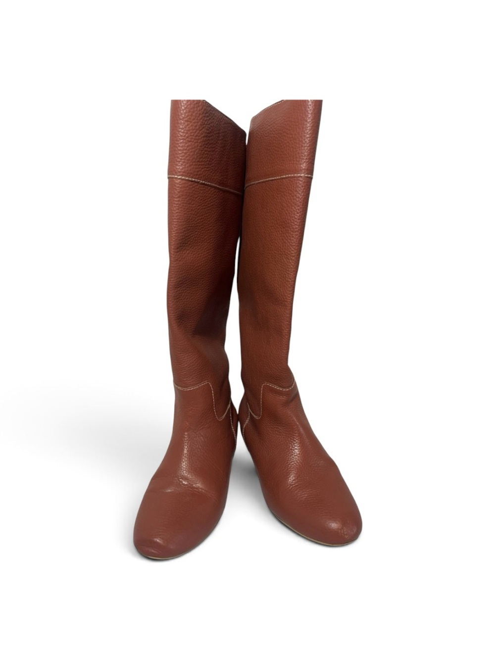 POUR LA VICTOIRE Orville tan Leather Tall Pull On Boots Knee-High Size 8.5